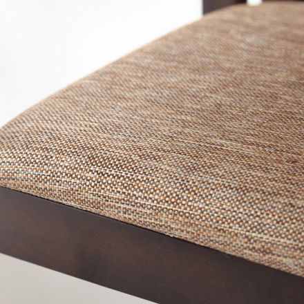 Обеденный комплект Хадсон (стол + 4 стула)/ Hudson Dining Set дерево гевея/мдф, стол: 110х70х75см / стул: 44х42х89см, cappuccino (темный орех), ткань кор.-зол. (1