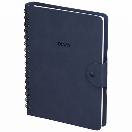 Ежедневник недатированный, А5, 136л., кожзам, Berlingo "Diary", синий, на гребне