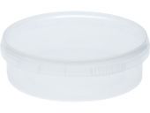 Контейнер 0,725л. круглый, d 170мм, с бесцветной крышкой  бесцветный