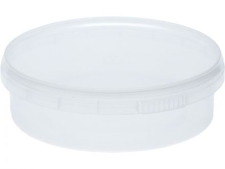 Контейнер 0,725л. круглый, d 170мм, с бесцветной крышкой  бесцветный