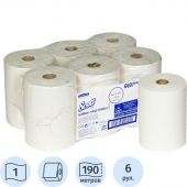 Полотенца бумажные д/дисп в рул KK Scott Slimroll 1с бел190м 6 рул/уп 6697