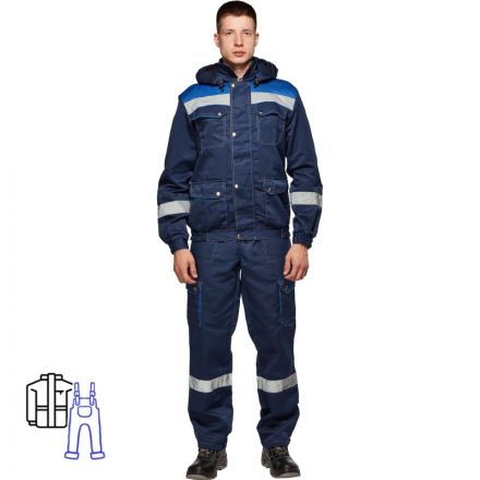 Костюм рабочий летний муж.Антей СОП син/вас (КПК) 48-50 (96-100)/170-176 Костюм рабочий летний муж.Антей СОП син/вас (КПК) 48-50 (96-100)/170-176