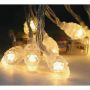 Гирлянда светодиодная 10 LED ламп, длина 1,5 м, теплый белый,   арт.94808