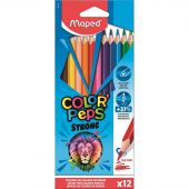 Карандаши цветные Maped COLOR'PEPS STRONG трехгран,пластик,12цв/уп,862712