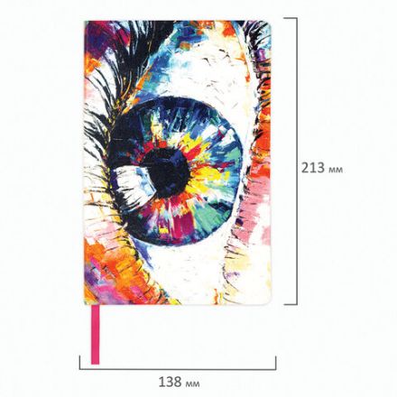 Ежедневник недатированный А5 (138х213 мм), BRAUBERG VISTA, под кожу, гибкий, 136 л., "Eye", 112004 Ежедневник недатированный А5 (138х213 мм), BRAUBERG VISTA, под кожу, гибкий, 136 л., "Eye", 112004