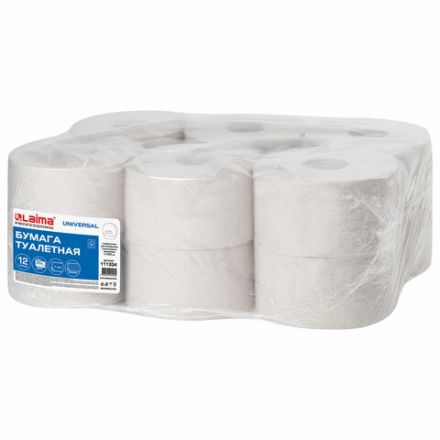 Бумага туалетная 200 м, LAIMA (T2), UNIVERSAL, 1-слойная, цвет натуральный, КОМПЛЕКТ 12 рулонов, 111334 Бумага туалетная 200 м, LAIMA (T2), UNIVERSAL, 1-слойная, цвет натуральный, КОМПЛЕКТ 12 рулонов, 111334