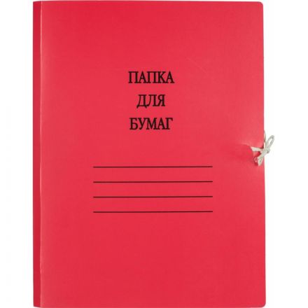 Папка с завязками Дело 300гр/м2 мелованный 4 цвета, 20 шт/уп