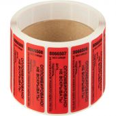 Пломба наклейка 66/22 без следа, Дата/Подпись, красная, 500 шт/уп Пломба наклейка 66/22 без следа, Дата/Подпись, красная, 500 шт/уп