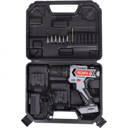 Дрель-шуруповерт аккумуляторная РЕСАНТА 18В, ДА-18-2ЛК-У (75/14/6) Дрель-шуруповерт аккумуляторная РЕСАНТА 18В, ДА-18-2ЛК-У (75/14/6)