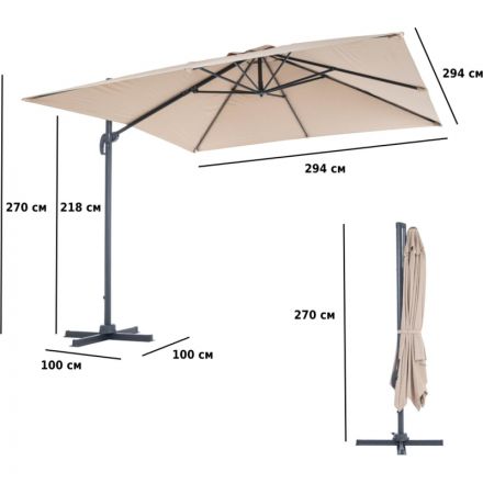 Зонт LS_ садовый Green Glade 2003 светло-коричневый