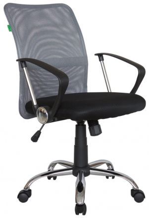 Кресло Smart m RCH 8075 Чёрная ткань/Серая сетка (DW-04)