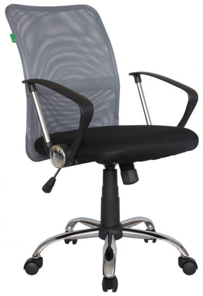 Кресло Smart m RCH 8075 Чёрная ткань/Серая сетка (DW-04)