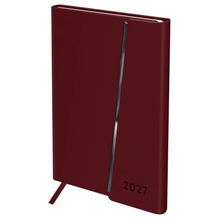 Ежедневник датированный 2027г., А5, 176л., твердый переплет, кожзам Soft touch, BG "Magnet. Wine", винный, магнитный клапан