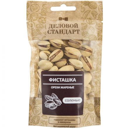 Фисташки Деловой стандарт жареные соленые, 50гх12шт/уп Фисташки Деловой стандарт жареные соленые, 50гх12шт/уп