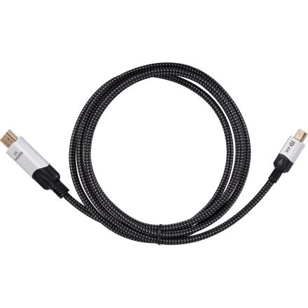 Кабель -переходник miniDisplayPort M-> HDMI M 4K@60Hz 1.8m VCOM(CG615M-1.8) Кабель -переходник miniDisplayPort M-> HDMI M 4K@60Hz 1.8m VCOM(CG615M-1.8)