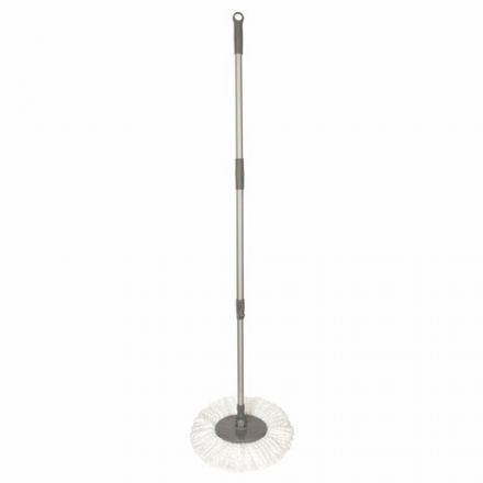 Швабра для наборов для уборки с круглой насадкой из микрофибры, черенок 130 см, LAIMA, 606745