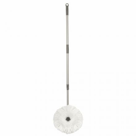 Швабра для наборов для уборки с круглой насадкой из микрофибры, черенок 130 см, LAIMA, 606745