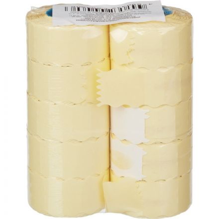 Этикет-лента волна белая 26х12 мм (10 рулонов по 1000 этикеток)