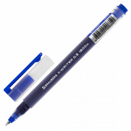 Ручка гелевая BRAUBERG "X-WRITER 1800", УВЕЛИЧЕННАЯ ДЛИНА ПИСЬМА 1 800 м, СИНЯЯ, стандартный узел 0,5 мм, 144134 Ручка гелевая BRAUBERG "X-WRITER 1800", УВЕЛИЧЕННАЯ ДЛИНА ПИСЬМА 1 800 м, СИНЯЯ, стандартный узел 0,5 мм, 144134