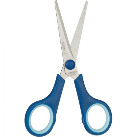 Ножницы Attache Economy 140 мм с пласт. прорезин. ручками, цвет синий
