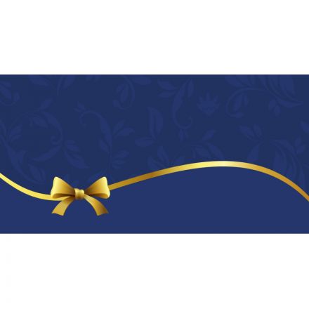 Конверт открытка Синяя с золотым бантом, 10 шт/уп, КД-250 Конверт открытка Синяя с золотым бантом, 10 шт/уп, КД-250