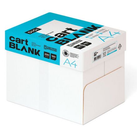 Бумага для цветной лазерной печати А4, ПЛОТНАЯ 160 г/м2, 250 л., CARTBLANK DIGI, 145% (CIE)