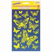 Наклейки флуоресцентные "Бабочки", светятся в темноте, 18 штук, ассорти, 14х21 см, ЮНЛАНДИЯ, 662693 Наклейки флуоресцентные "Бабочки", светятся в темноте, 18 штук, ассорти, 14х21 см, ЮНЛАНДИЯ, 662693