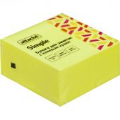 Стикеры Attache Simple куб 76х76, желтый неон 400 л