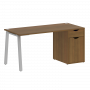 Home Office Стол письменный VR.SP-3-158.1.A Орех/Серый металл 1580*720*750