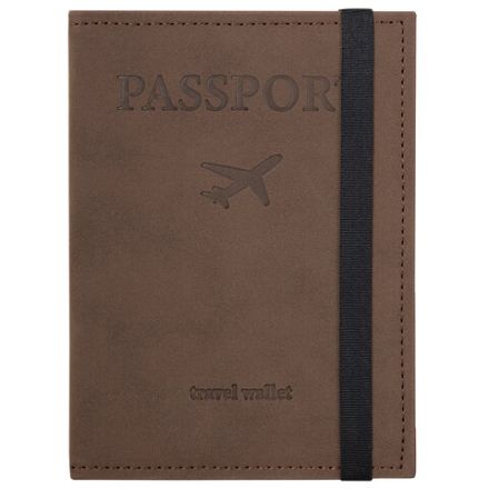 Обложка для паспорта с карманами и резинкой, мягкая экокожа, "PASSPORT", коричневая, BRAUBERG, 238204