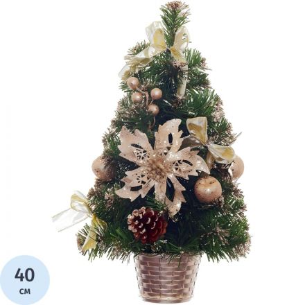 Елка настольная Елка, с декором, золото L25 W25 H40 см 718240 Елка настольная Елка, с декором, золото L25 W25 H40 см 718240