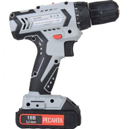 Дрель-шуруповерт аккумуляторная 18В Ресанта ДА-18-2ЛК (75/14/5) Дрель-шуруповерт аккумуляторная 18В Ресанта ДА-18-2ЛК (75/14/5)