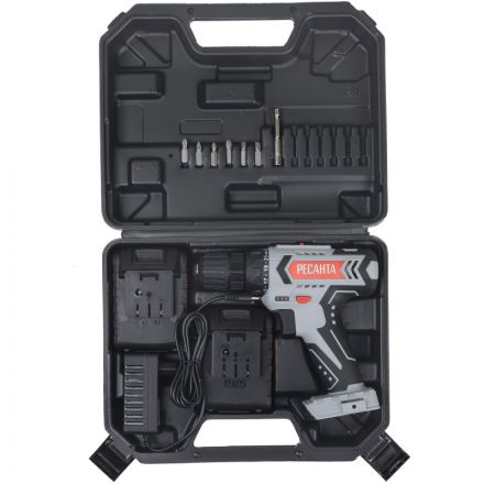 Дрель-шуруповерт аккумуляторная 18В Ресанта ДА-18-2ЛК (75/14/5) Дрель-шуруповерт аккумуляторная 18В Ресанта ДА-18-2ЛК (75/14/5)