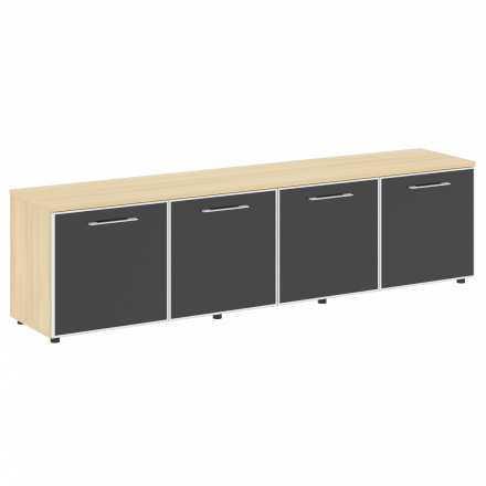 Yalta Тумба модульная LT.TS-4.6 black Акация/Стекло black 2188*450*580