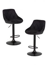 Набор 2 шт Стул барный DOBRIN LOGAN BLACK, черный велюр (MJ9-101) Набор 2 шт Стул барный DOBRIN LOGAN BLACK, черный велюр (MJ9-101)