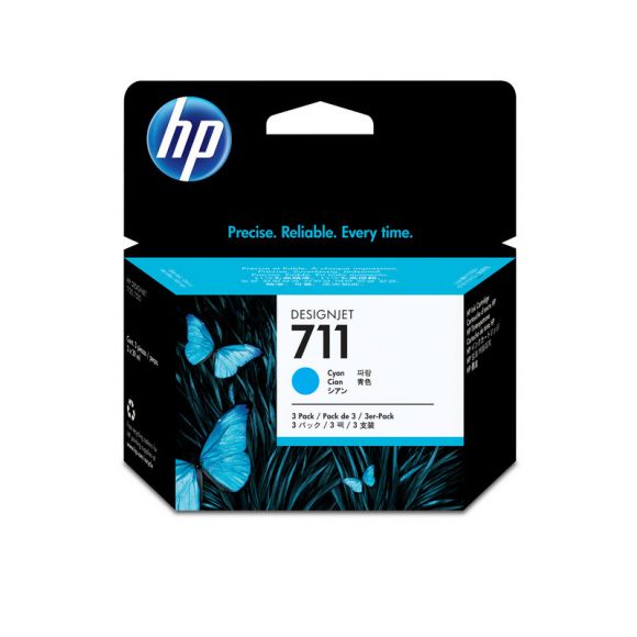 Картридж струйный HP 711 CZ134A оригинальный голубой тройная упаковка