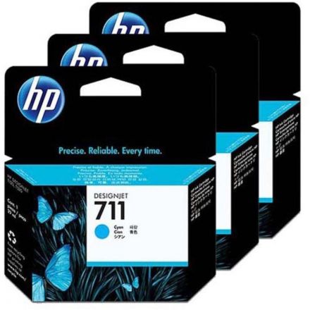 Картридж струйный HP 711 CZ134A оригинальный голубой тройная упаковка