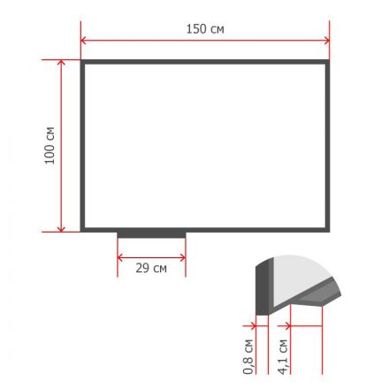 Доска магнитно-маркерная Attache Economy 100х150 см мет.бел.проф., черн.угл