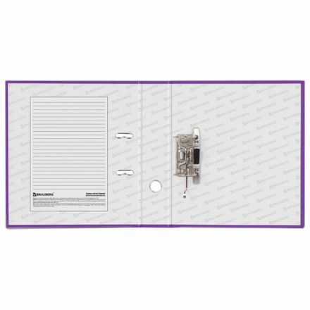 Папка-регистратор BRAUBERG с покрытием из ПВХ, 80 мм, с уголком, фиолетовая (удвоенный срок службы), 227200 Папка-регистратор BRAUBERG с покрытием из ПВХ, 80 мм, с уголком, фиолетовая (удвоенный срок службы), 227200