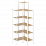 Loft Угловой внутренний стеллаж наборный VR.L-46 Тиквуд светлый/Белый металл 862*862*2280