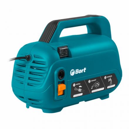 Минимойка BORT BHR-1600-COMPACT, мощность 1,6 кВт, давление 120 бар, шланг 5 м, 93415742 Минимойка BORT BHR-1600-COMPACT, мощность 1,6 кВт, давление 120 бар, шланг 5 м, 93415742