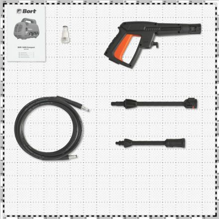 Минимойка BORT BHR-1600-COMPACT, мощность 1,6 кВт, давление 120 бар, шланг 5 м, 93415742 Минимойка BORT BHR-1600-COMPACT, мощность 1,6 кВт, давление 120 бар, шланг 5 м, 93415742