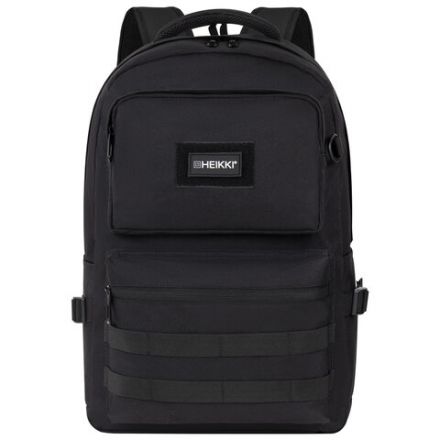 Рюкзак HEIKKI STRATEGY (ХЕЙКИ) универсальный, отделение для ноутбука, багажная лента, черный, 46х31х13 см, 272583 Рюкзак HEIKKI STRATEGY (ХЕЙКИ) универсальный, отделение для ноутбука, багажная лента, черный, 46х31х13 см, 272583