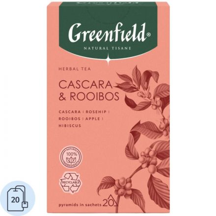 Чай Greenfield Natural Tisane Cascara & Rooibos травяной, 20пак