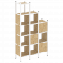 Loft Прямой стеллаж наборный VR.L-21 Тиквуд светлый/Белый металл 1278*446*2280