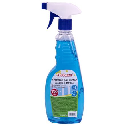 Средство для мытья стекол и зеркал 500 мл "Морозная свежесть", распылитель, ЛЮБАША, 608534 Средство для мытья стекол и зеркал 500 мл "Морозная свежесть", распылитель, ЛЮБАША, 608534