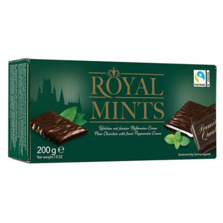 Шоколад порционный HALLOREN "Royal Mints" с мятной начинкой, 200 г, картонная коробка, 40659 Шоколад порционный HALLOREN "Royal Mints" с мятной начинкой, 200 г, картонная коробка, 40659