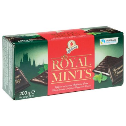 Шоколад порционный HALLOREN "Royal Mints" с мятной начинкой, 200 г, картонная коробка, 40659 Шоколад порционный HALLOREN "Royal Mints" с мятной начинкой, 200 г, картонная коробка, 40659