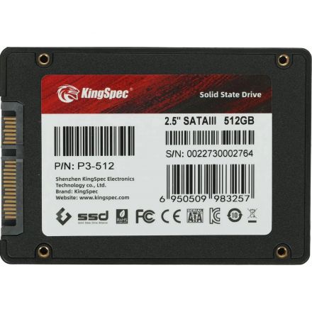 SSD накопитель Kingspec SATA-III 512 GB 2.5(P3-512) SSD накопитель Kingspec SATA-III 512 GB 2.5(P3-512)