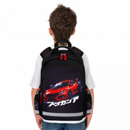 Рюкзак ПИФАГОР SCHOOL, 1 отделение, 3 кармана, "Street race", 38x28х14 см, 273169 Рюкзак ПИФАГОР SCHOOL, 1 отделение, 3 кармана, "Street race", 38x28х14 см, 273169